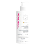 GIGATEMP Topicrem - Mela, Lait Unifiant Ultra Hydratant Corps - Hydrate 24h, Unifie le Teint, Corrige et Prévient l’Apparition des Taches Texture Onctueuse Peaux Sensibles Nouvelle Formule 500ml