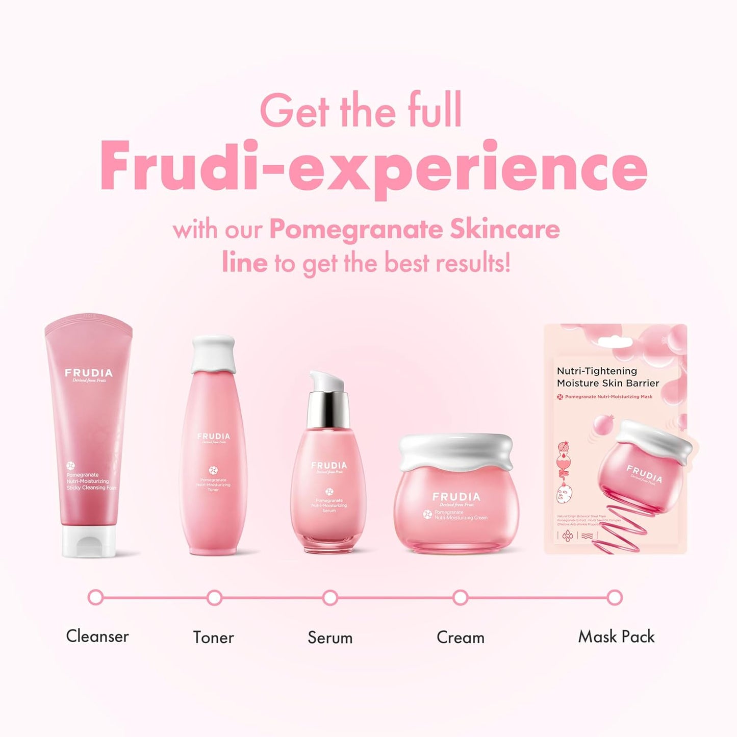 FRUDIA Pomegranate Nutri-Moisturizing Face Cream (1.94 oz) - Anti-Aging and Firming Korean Face Moisturizer w/63% Pomegranate Extract, BL-FILL UP & Vegan Collagen | Vegan & Cooling