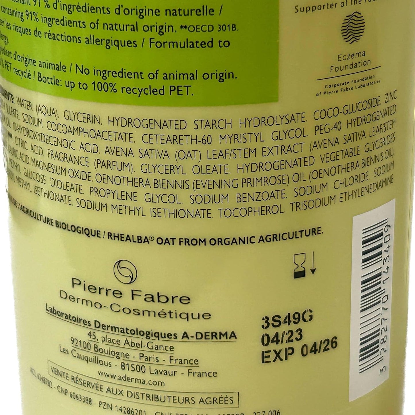 A-derma Exomega Cleansing Oil 750ml