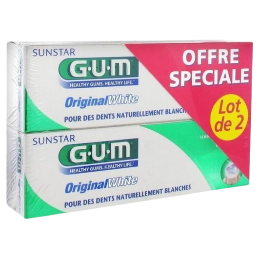 Gum Original White Toothpaste 2 x 75ml